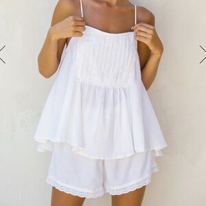 Piyama Lydia Set - Lyocell Linen in Coconut